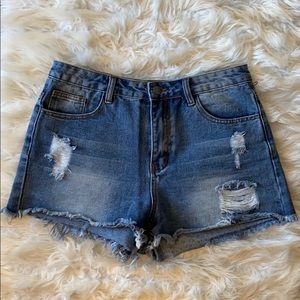 Super down jean shorts